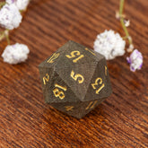 Rosewood Dice Set – Handcrafted Natural Wooden RPG Dice for D&D, Pathfinder & Collectors